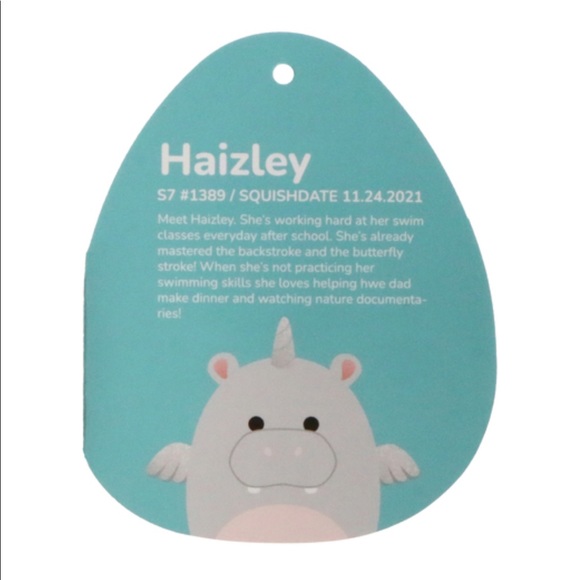 NWT 7.5” Haizley the Hippocorn / Hippo Squishmallow - Picture 2 of 2